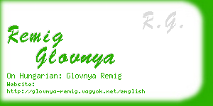 remig glovnya business card